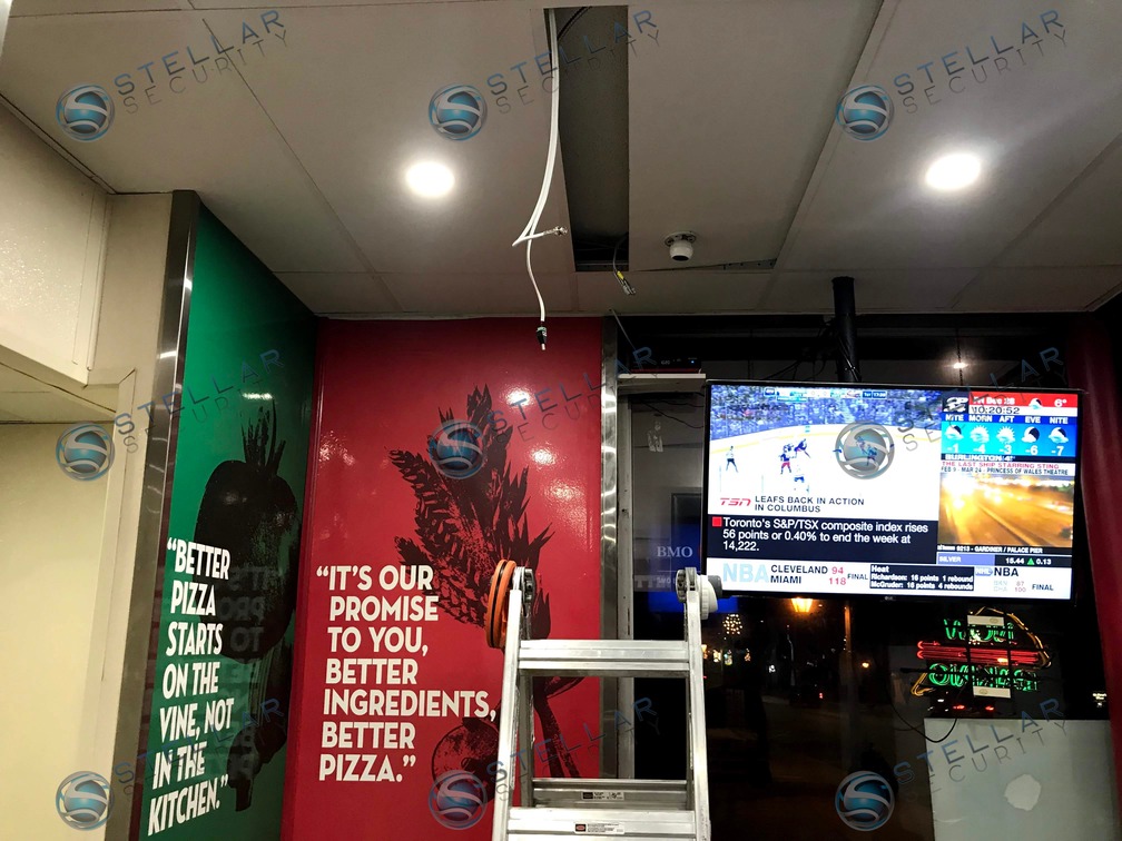 Pizza Shop Commercial Property Business Security Camera System Installation Services Stellar Security 2