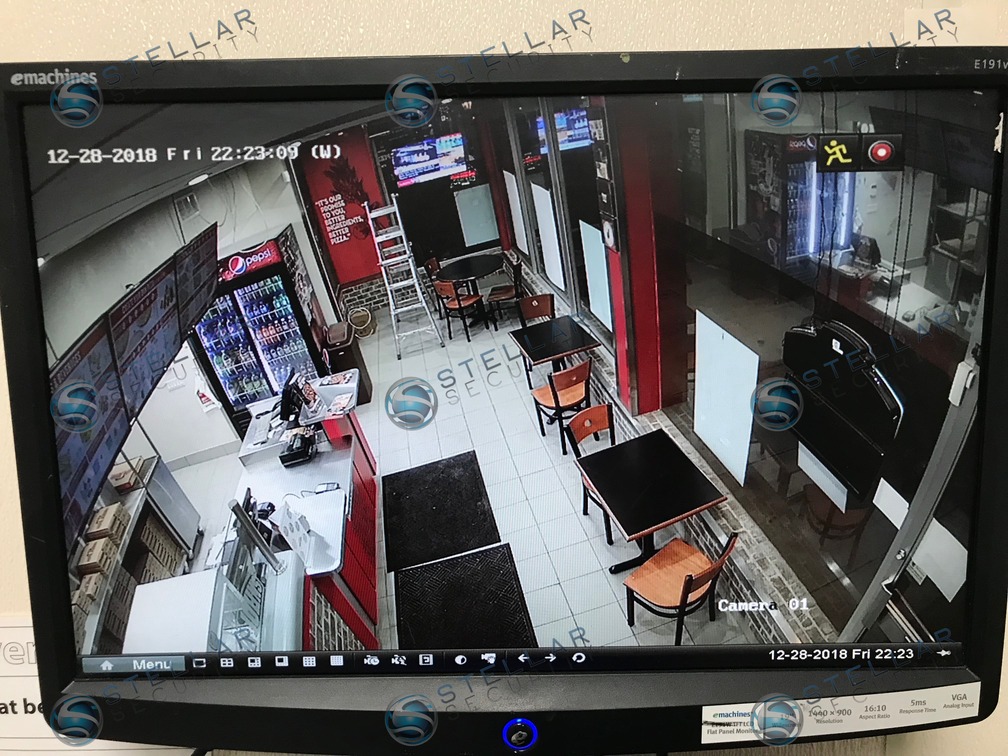 Pizza Shop Commercial Property Business Security Camera System Installation Services Stellar Security 7