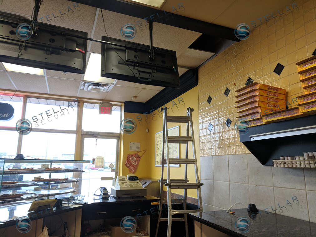Pizza Store Commercial Property Security Camera System Installation Services Stellar Security 1