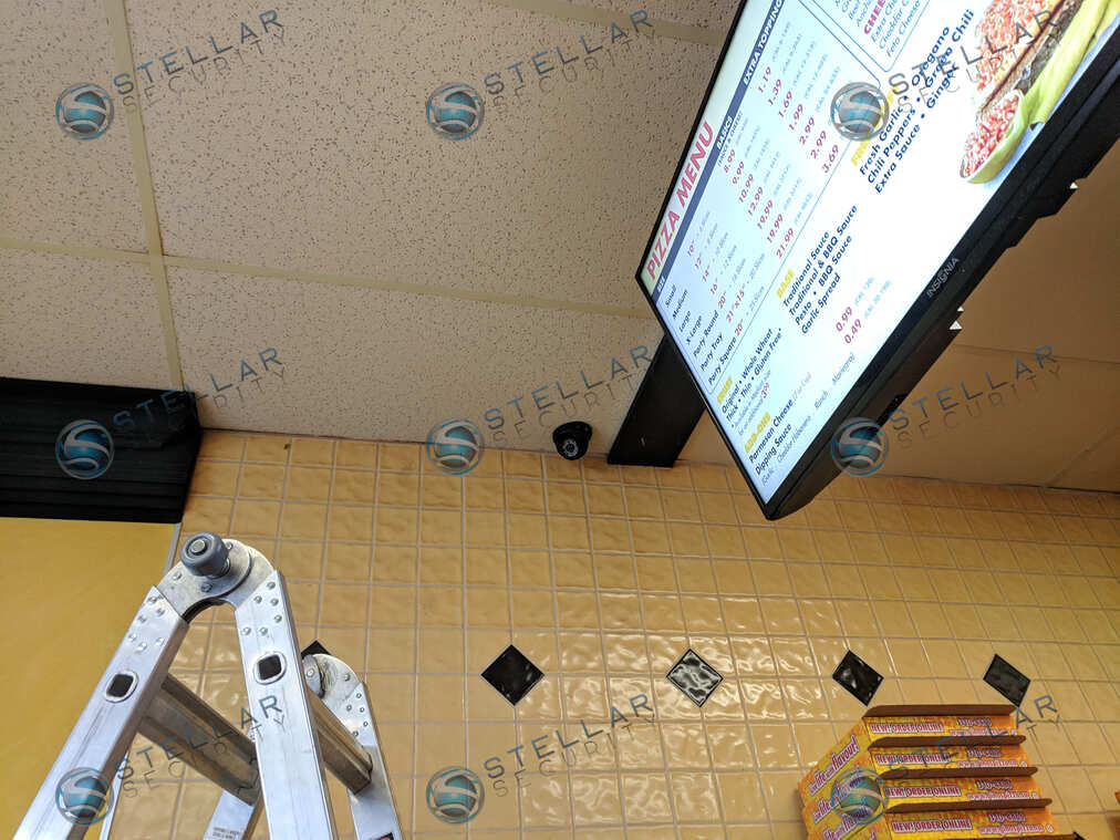 Pizza Store Commercial Property Security Camera System Installation Services Stellar Security 2