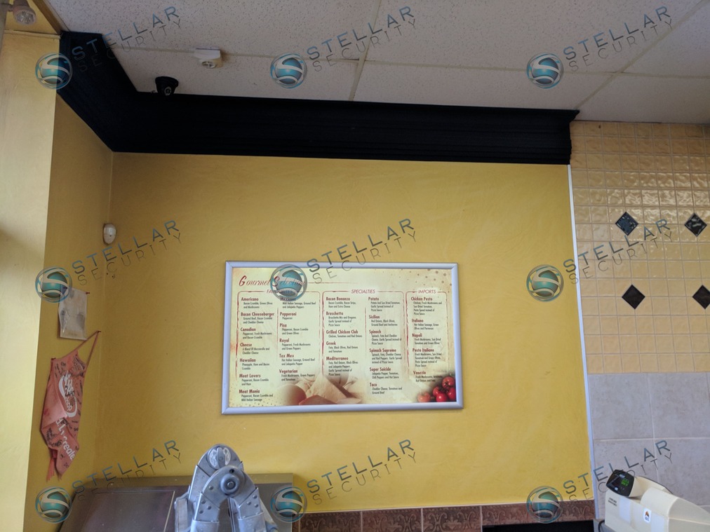 Pizza Store Commercial Property Security Camera System Installation Services Stellar Security 6